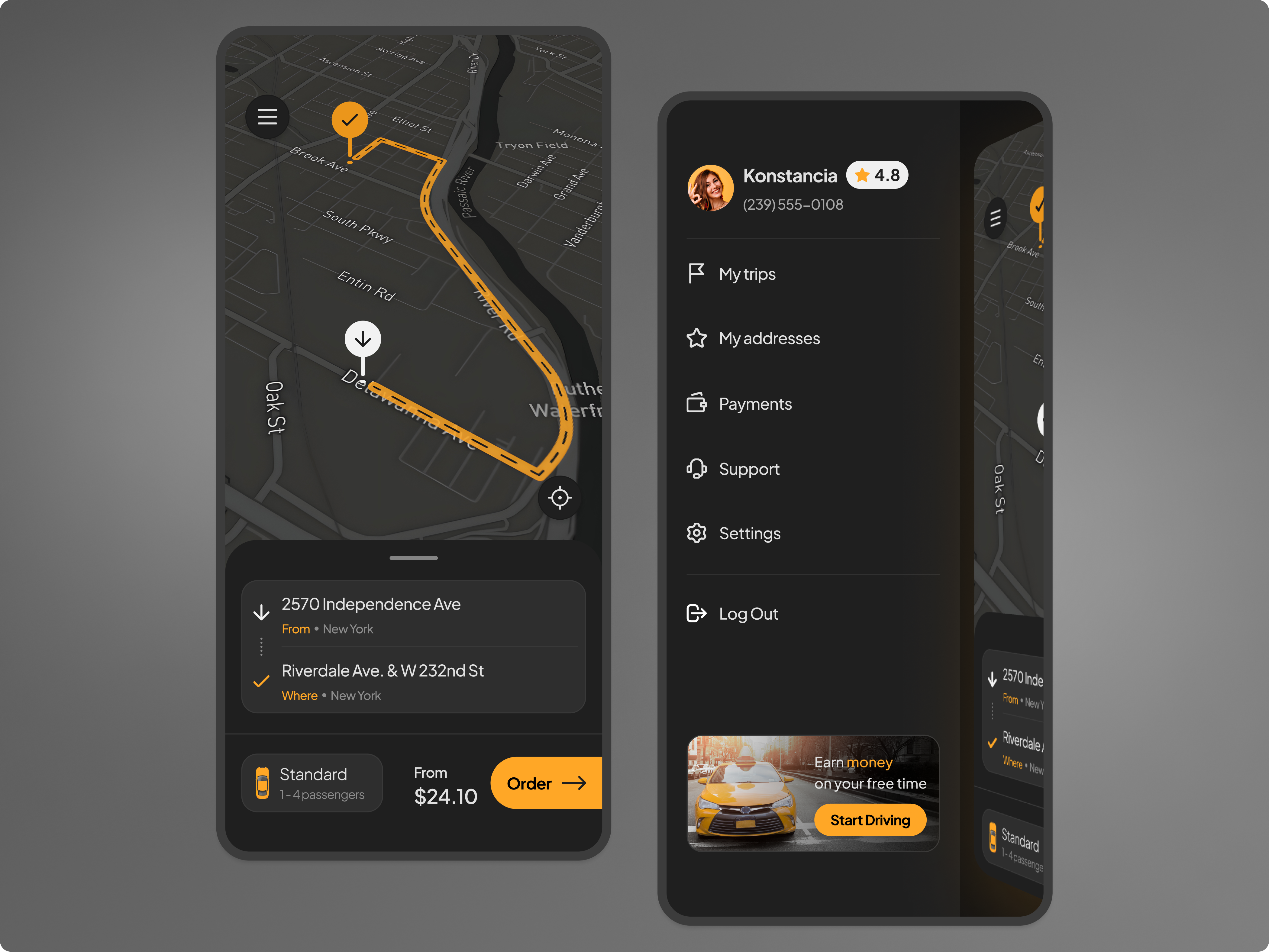 Taxi Mobile App By Maksym Tkachenko On Dribbble