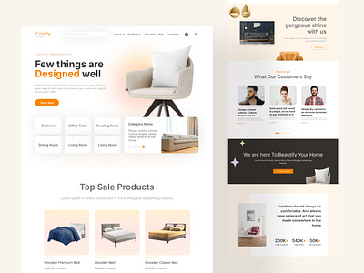 Comfy- Furniture company landing page agency architechture bold brand company dashboard furniture furniture website home homepage interior interior agency interior architechture interior design landing page ui ux web website website design