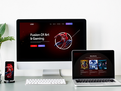 Fusion Of Art & Gaming - Web Design branding client client delight custom logo design graphic design illustration logo mobile optimized seo social media marketing ui ux vector web design web development website website design website development