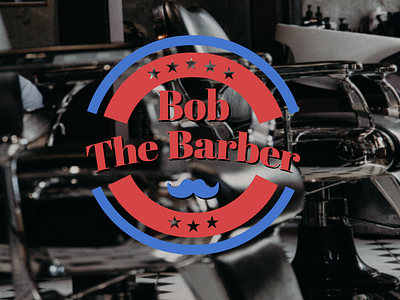 "Bob the Barber" barbershop concept logo day 13 branding dailylogochallenge design graphic design illustration logo vector