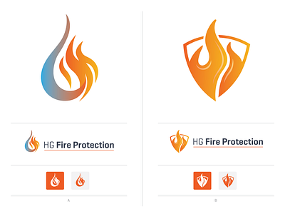 Fire Protection branding design drop flame graphic design icon illustration logo protection shield vector water