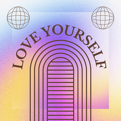 Love Yourself graphic design poster