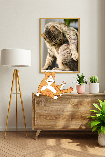 Everyday you must need cat in your home for your comfort 3d animation design graphic design illustration