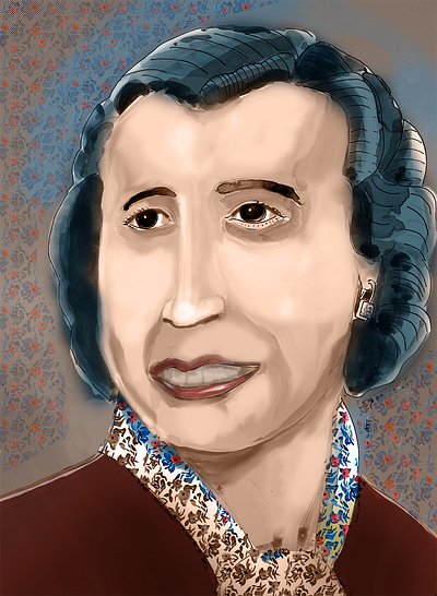 Grand Mother illustration portrait woman