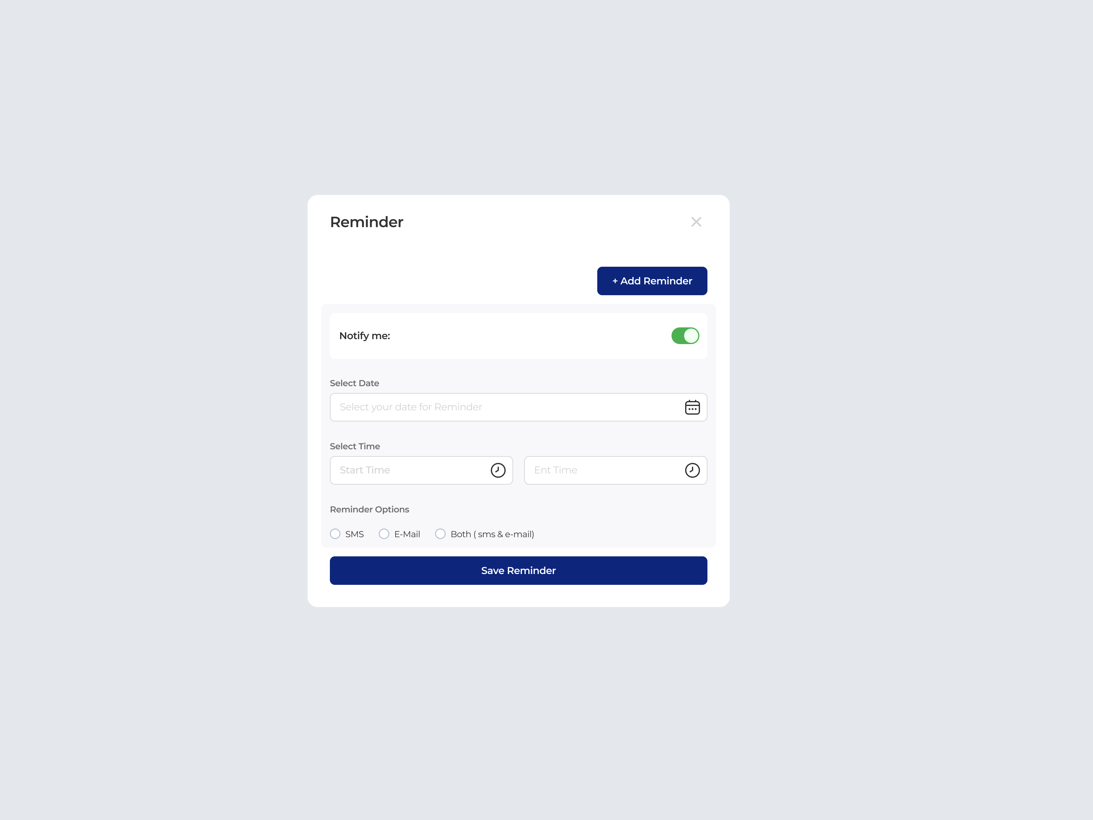 Appointment Reminder app design graphic design typography ui vector