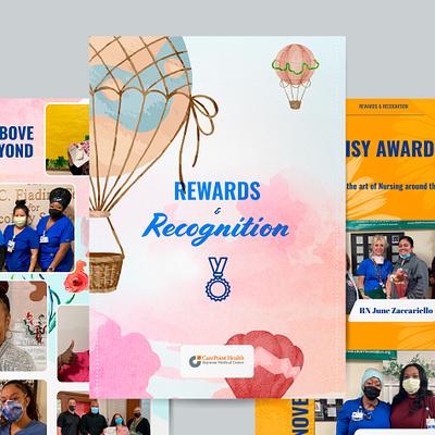 Rewards & Recognition graphic design healthcare layout design