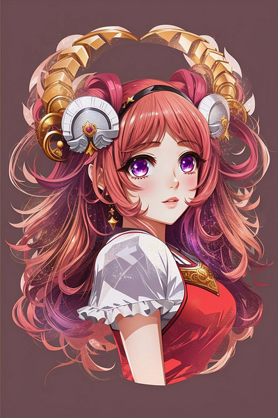 Aries Stardust: Ethereal AI Anime Girl Character Art anime love