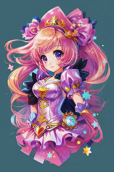 Zodiac Moonlight: Enchanting AI Anime Girl Character Art in Canc anime love