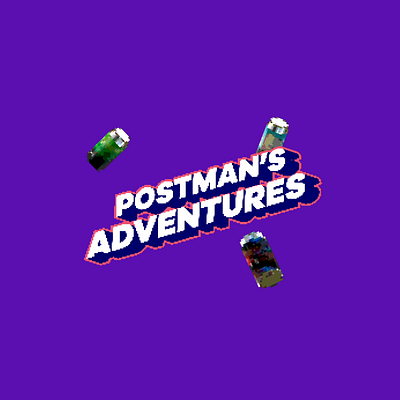 Postman's Adventures Pixel Logo 3d animation graphic design motion graphics
