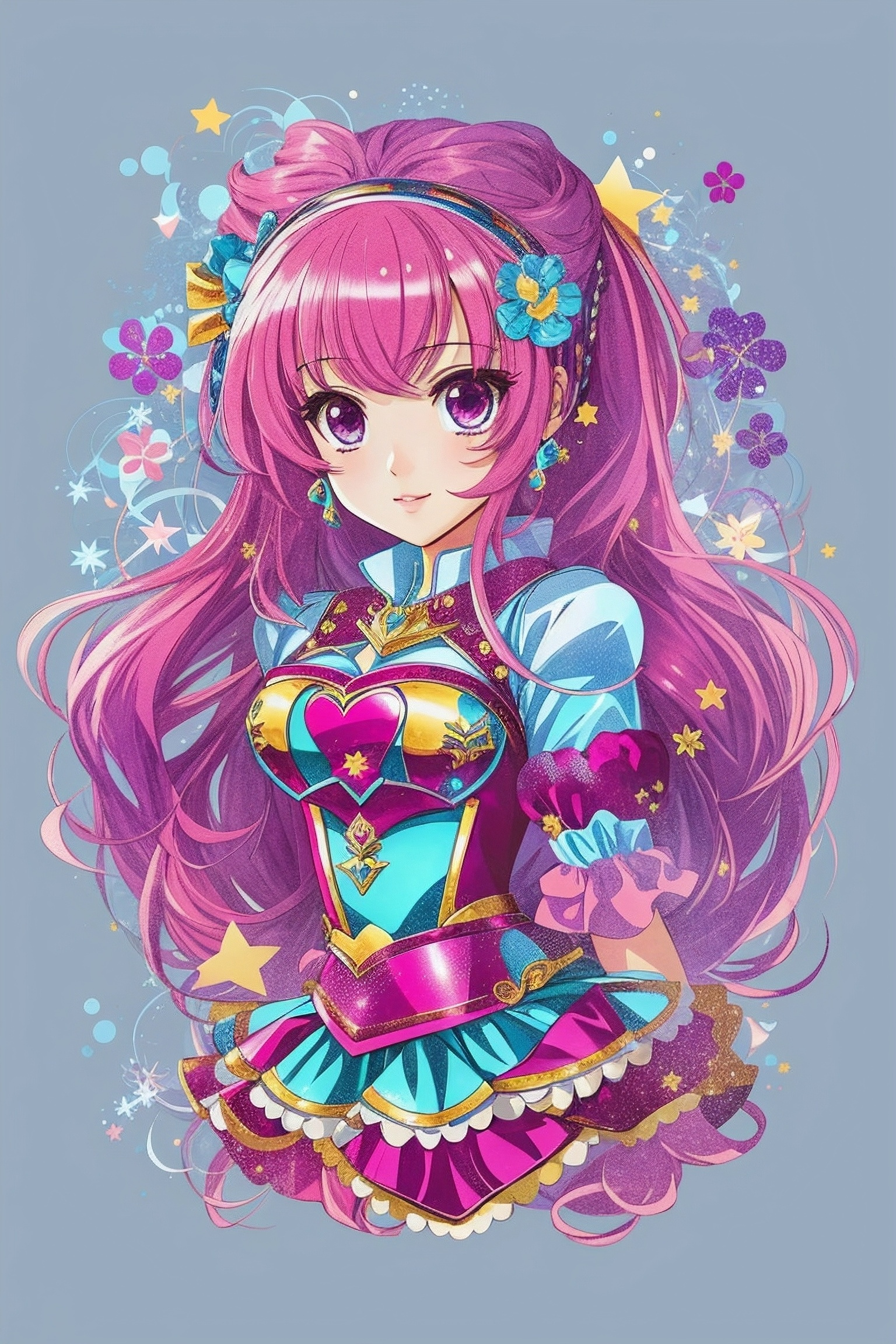 Astrological Symphony: Enchanting AI Anime Girl Character Art in by 