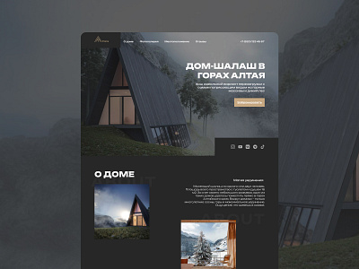 Concept LP / A-frame Landing page/ Лендинг Дом-шалаш branding landing page lp trip ui ux web design