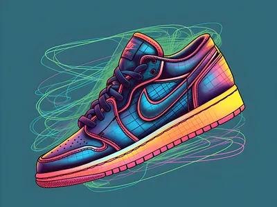 Jordan 1 Gradience abstract concept gradient illustration jordan jordan 1 minimal shoe sneaker swirls