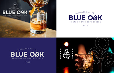 Blue Oak Bourbon Brand branding design graphic design illustration logo outdoors typography vector