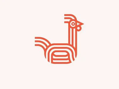 Rooster concept brand design icon identity lineart logo monoline