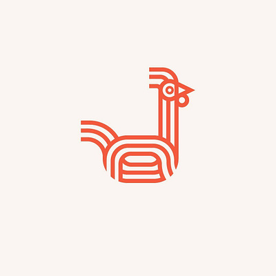 Rooster concept brand design icon identity lineart logo monoline