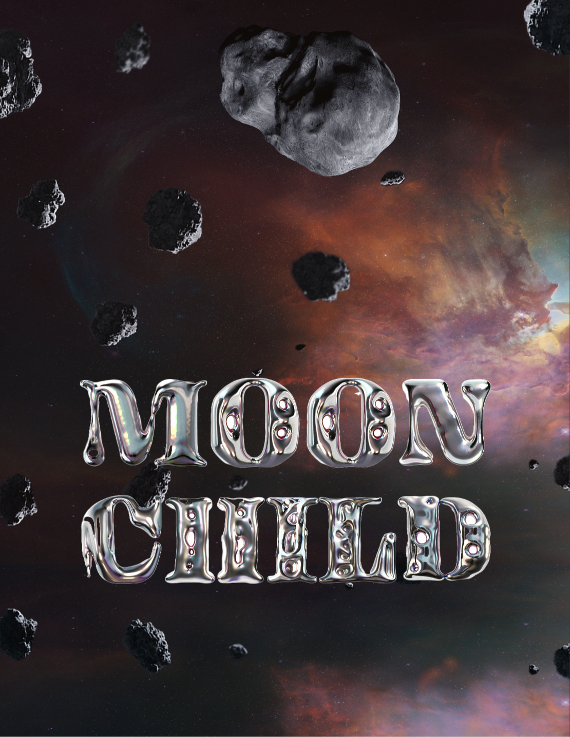 Moon Child - Poster 3d adobe banner canva design figma graphic design illustration logo poster ui ux y2k