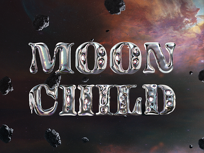 Moon Child - Poster 3d adobe banner canva design figma graphic design illustration logo poster ui ux y2k