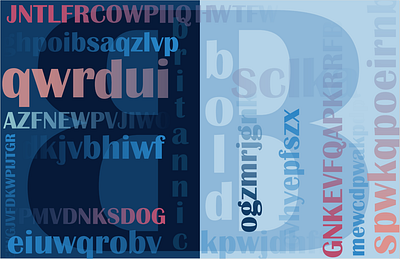 Bold in Blue blue branding design graphic design illustration illustrator type type specimen typography vector