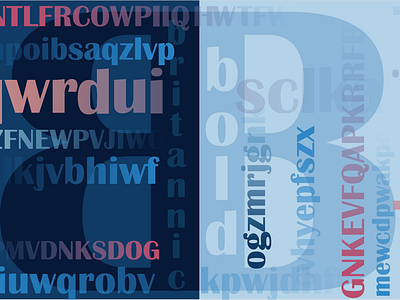 Bold in Blue blue branding design graphic design illustration illustrator type type specimen typography vector