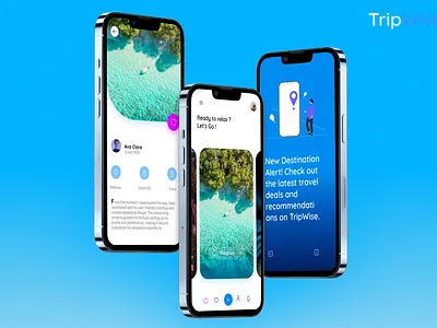 TripWise | UX/UI Travel App Design app design illustration travel typography ui ux