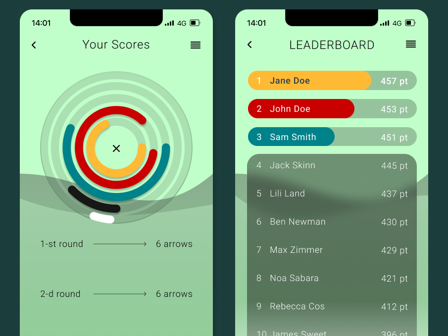 Archers' Score Calculator App Concept by Daria Plastinina on Dribbble