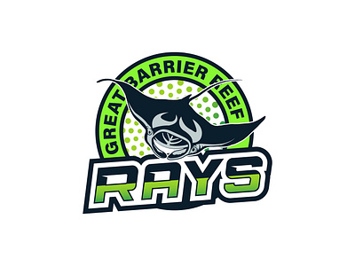 Great Barrier Reef RAY club logo cricket club logo emblem logo great barier reef ray manta logo