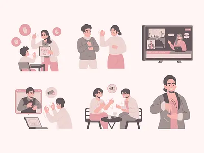 FREE Sign Language Illustration asl canva communication deaf disability free free illustration gesture hand hearing illustration sign language