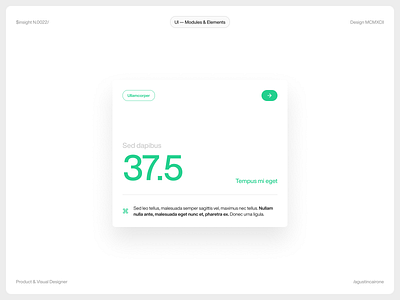 UI Component — $N.0022/ app atomic design button card component dashboard design system interface mobile module ui user web website