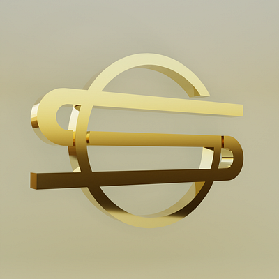 Golden Aroma Spa 3D logo 3d art 3d modeling branding design geometry graphic design logo