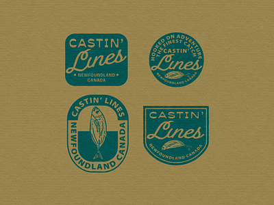 Castin' Lines Badge Exploration adobe illustrator animal animal illustration branding design illustration logo vector