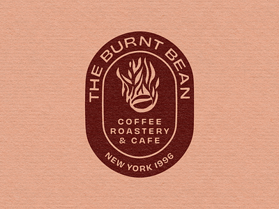 The Burnt Bean Coffee Roastery & Cafe Badge Design adobe illustrator branding design illustration logo vector