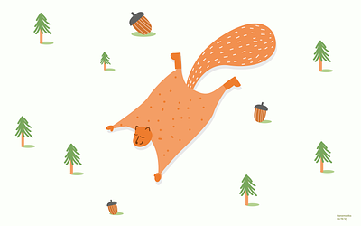 Flying Squirrels adobe illustrator artwork dailydraw digital drawing drawing flat illustration illustration illustrator vector