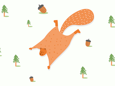 Flying Squirrels adobe illustrator artwork dailydraw digital drawing drawing flat illustration illustration illustrator vector