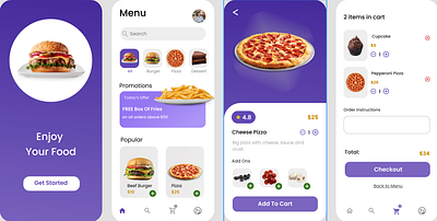 Food Delivery UI App Design app branding design graphic design ui