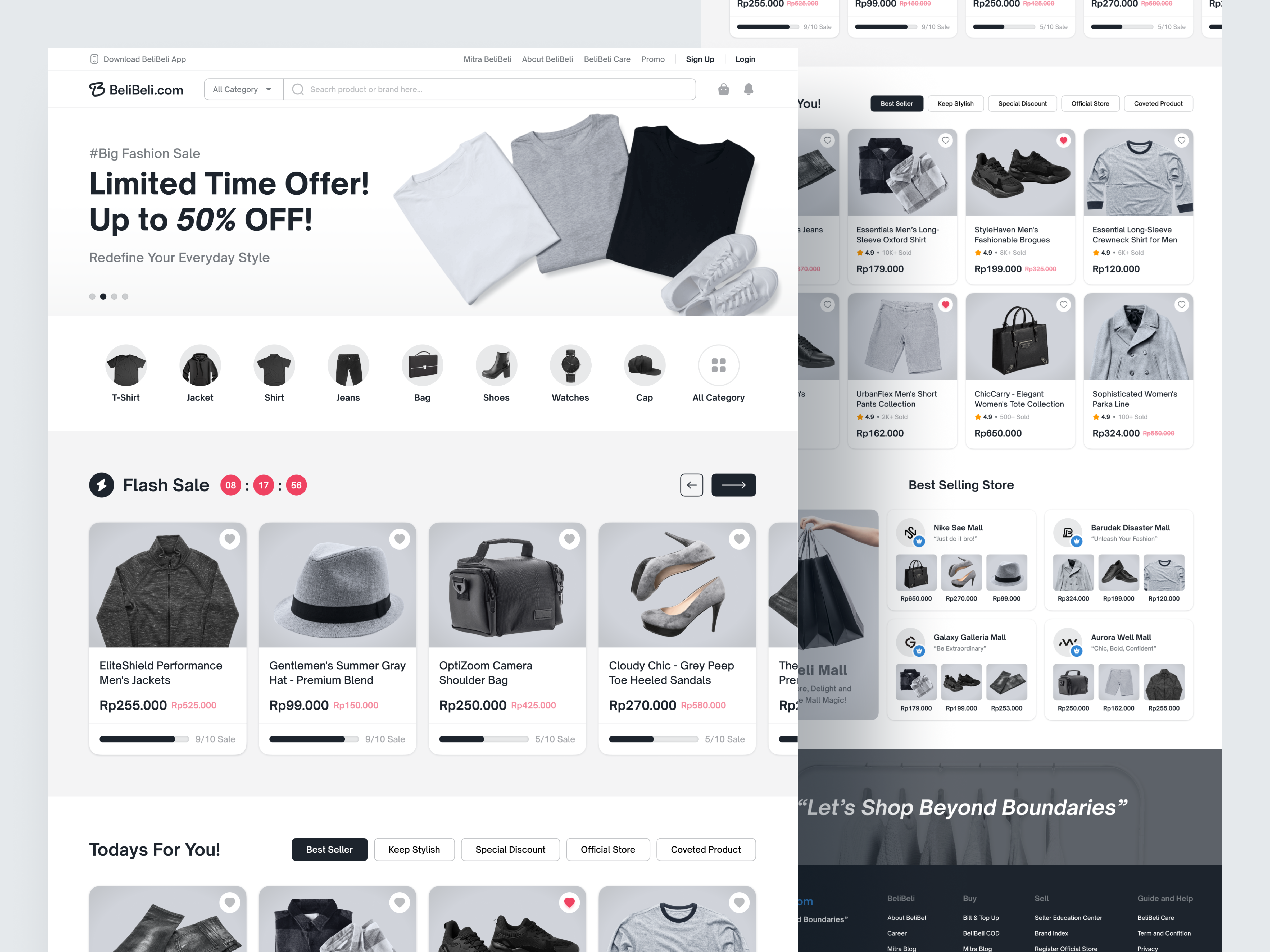 Example of BeliBeli.com - Ecommerce Web Design