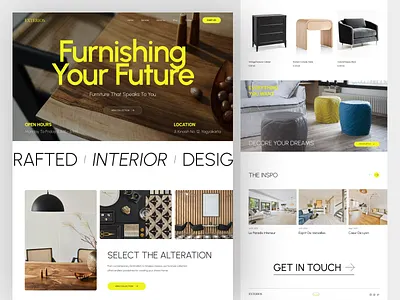 Exterios Landing Page architecture chair decor decoration design e commerce exterior furniture ikea interior interior design landing page minimal shop sofa store table ui ux web