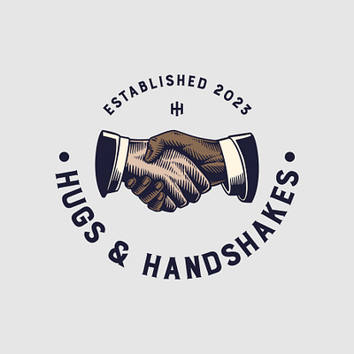 Hugs & Handshakes deal design graphic design hand handshakes illustration logo partner vector