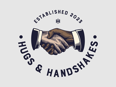 Hugs & Handshakes deal design graphic design hand handshakes illustration logo partner vector