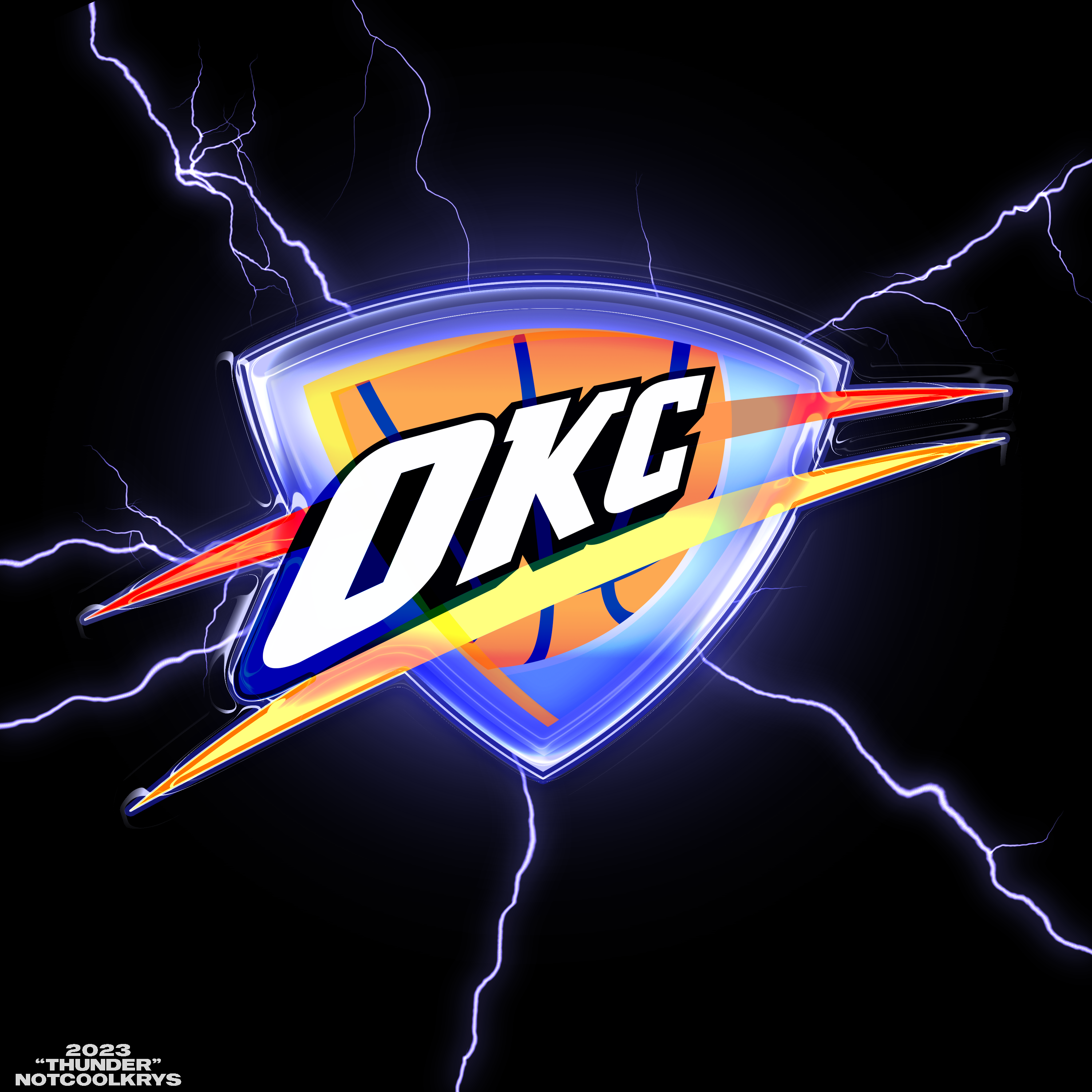 okc thunder logo 3d