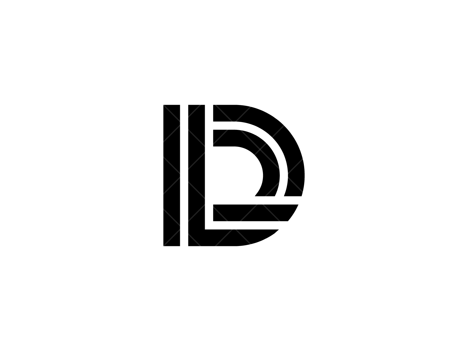 Monogram letter logo D and L, DL LD