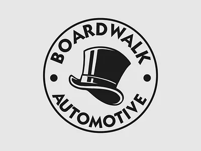 Boardwalk Automotive automotive branding car rent design graphic design illustration logo monopoly vector