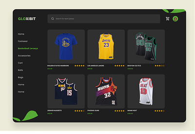 Basketball Jersey Web App app ball basketball blog card clean design design footwear graphic design interface jerseys motion graphics ui uidesigns ux web design website