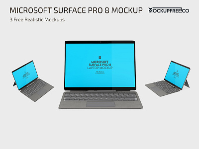 Free Microsoft Surface Pro 8 Mockup PSD Template free gadget laptop microsoft mock ups mockup mockups photoshop product psd screen template templates