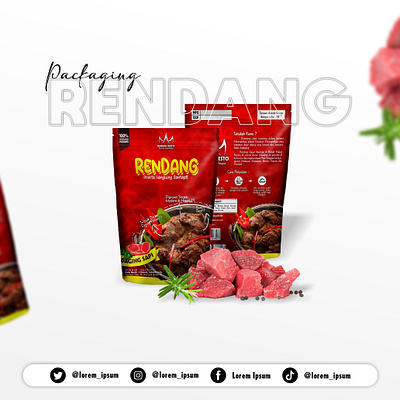 Pouch Packaging - Rendang branding graphic design