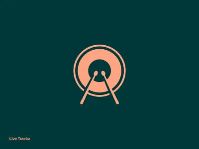 Live Trackz | Drum Logo | Sticks Logo 3d brand identity branding color corporate logo design drum graphic design live sticksz logo logotype minimal modern sticks typography viral wordmark