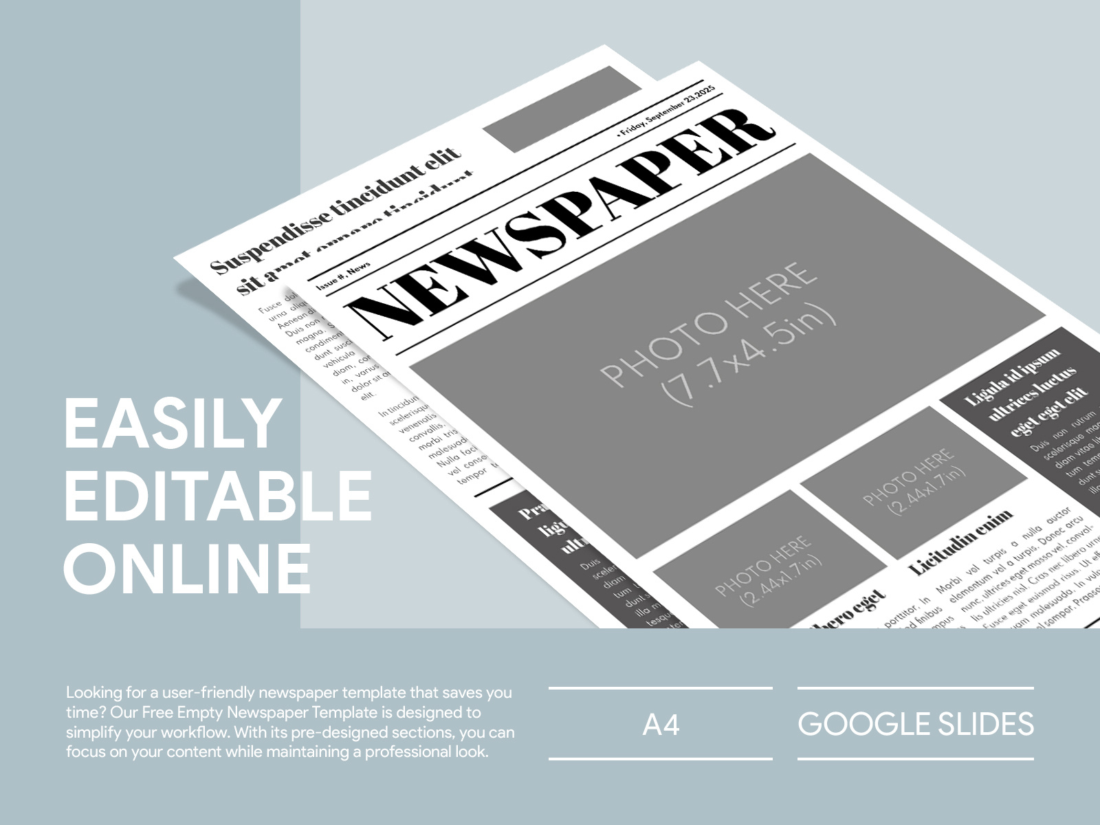 Empty Newspaper Free Google Docs Template by Free Google Docs Templates ...