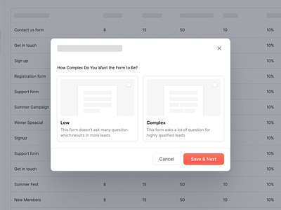 Leadpros 🎯 clean complex form form design lead form low modal popup saas template type of form ui ux