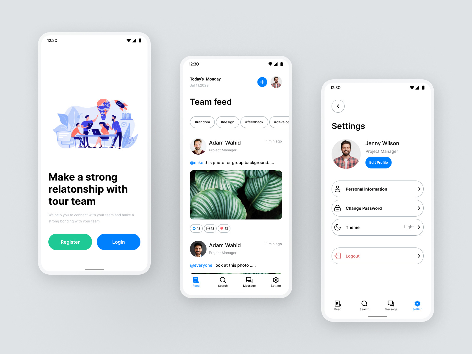 Social Media App by Shaik Ajmal on Dribbble