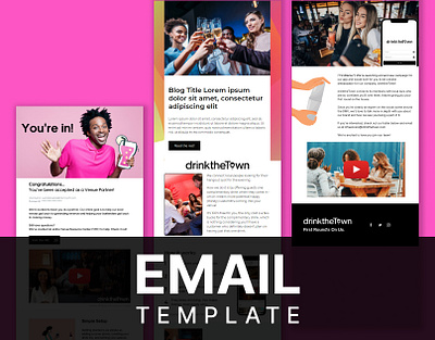 Email Template Design & Code for Drink The Town email design and code