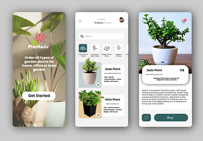 Plant Shop Mobile App Design android branding daily ui design graphic design illustration interface ios mobile mobile interface mockups modern product design responsive typography ui uiux user interface ux vector